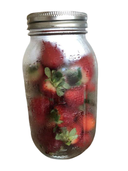 Strawberries In A Mason Jar