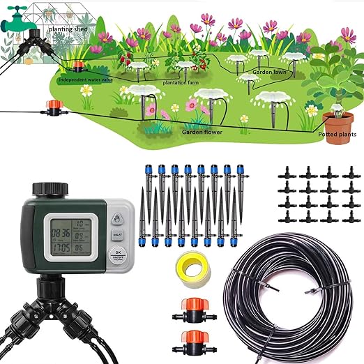 Automatic Drip Irrigation Kit with Water Timer